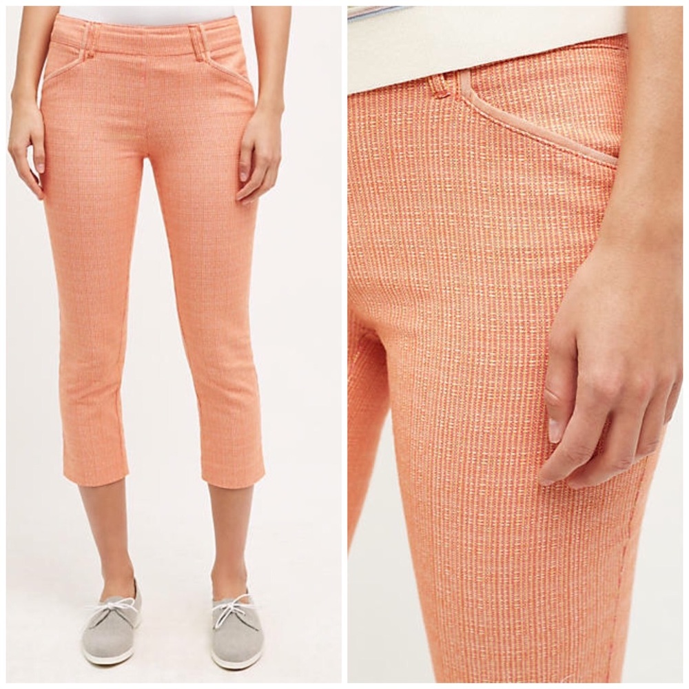 Anthro Cartonnier Striped Charlie Capri Trousers
